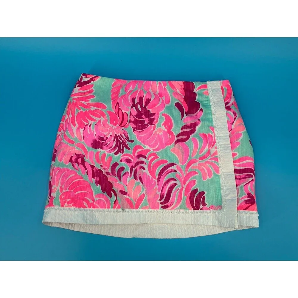 Lilly Pulitzer Girls Joana Skort Size 10 Love Birds & Mini Etta Tee 10/12 Set